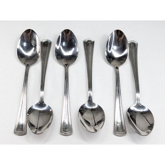 Reed & Barton "Walden" Set of 6 Teaspoons 6.25" Long 18/10 Stainless Steel - Picture 1 of 8